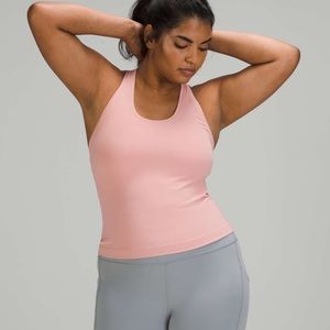 Lululemon cool Racerback tank shorter pink puff sz 6